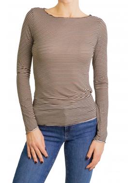 Maglia misto cashmere a righe 